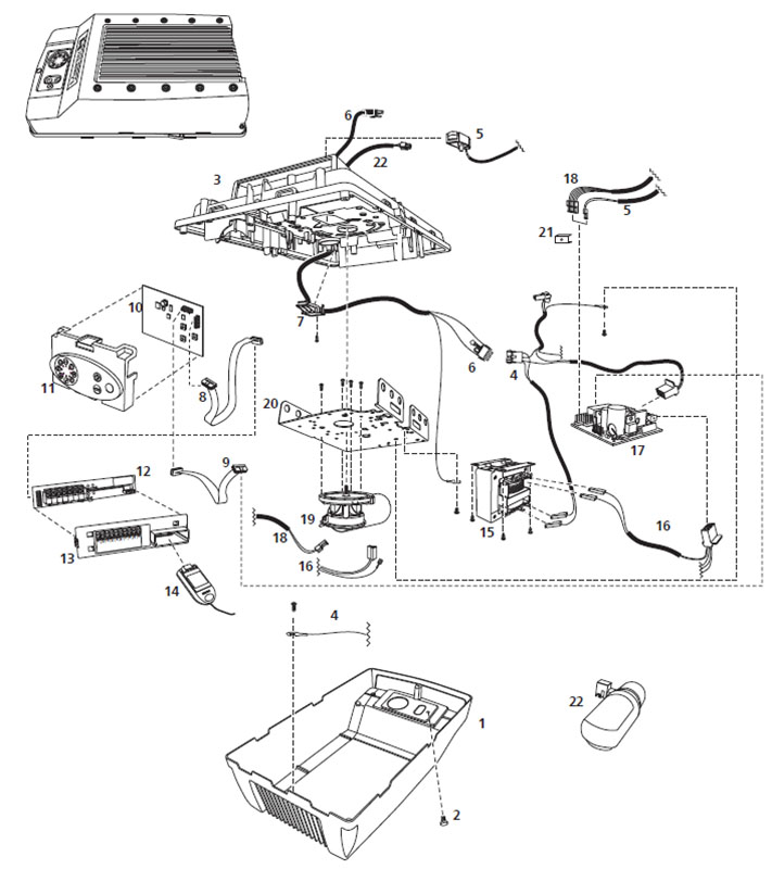 Marantec RV8000 Garage Door Opener Parts Diagram and List