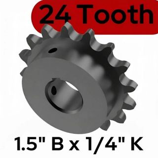 LiftMaster 71-1550B24QGH Sprocket Kit, 24 Tooth, 1.25"X1/4"K