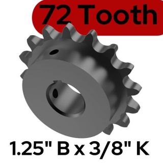 LiftMaster 71-1550B72QKH Sprocket Kit, 72 Tooth, 1.25"BX3/8"K