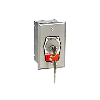 MMTC HBFS - Int. Open/Close with Stop Button with Mortise Cylinder (Single Gang)