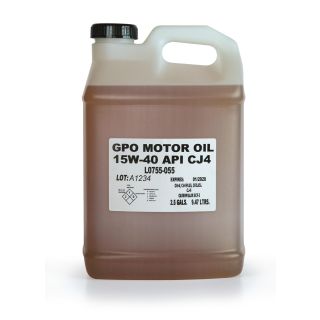 Lubriplate L0755-055 GPO MOTOR OIL - SAE 15W-40 Motor Oil - 2 2-1/2 Gallon Jugs