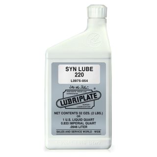 Lubriplate L0975-054 SYN LUBE 220 Synthetic Gear Oil ISO 220 - 12 1 Quart Plastic Bottles