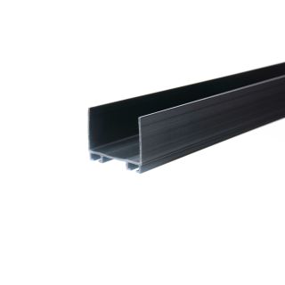 Miller Edge ME123-C Mounting Channel: Black, Rigid PVC All Sizes