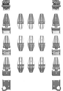 Hormann Garage Door Hinge Kit, 4 Section, 3 Stiles 27773616