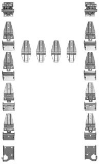 Hormann Garage Door Hinge Kit, 5 Section, 1 Stile 27773617