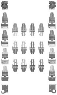 Hormann Garage Door Hinge Kit, 5 Section, 3 Stiles 27773618